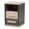 Baxton Studio Pandora Modern Dark Grey and Light Brown Two-Tone 2-Drawer Nightstand 141-7961 - alternate 1